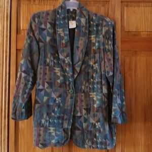 ASCENTE SPORT multi color blazer sz M woman's